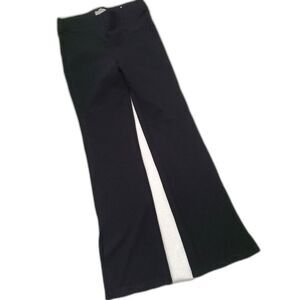 Max Studio High Rise Black Ponte Pant Side Slits Size Small Athleisure Boho